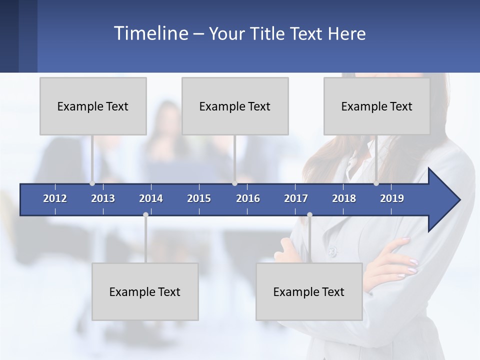 A Woman Standing In Front Of A Group Of People PowerPoint Template
