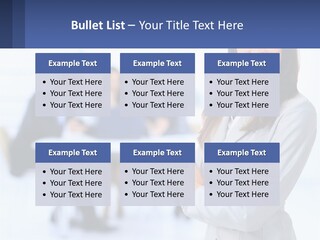A Woman Standing In Front Of A Group Of People PowerPoint Template