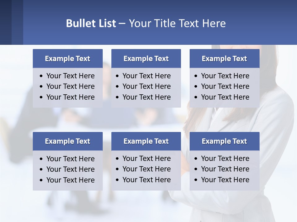 A Woman Standing In Front Of A Group Of People PowerPoint Template