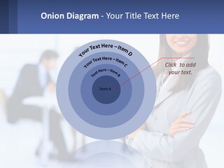 A Woman Standing In Front Of A Group Of People PowerPoint Template