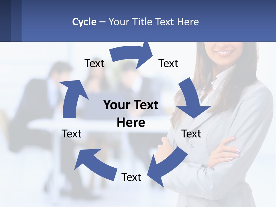 A Woman Standing In Front Of A Group Of People PowerPoint Template