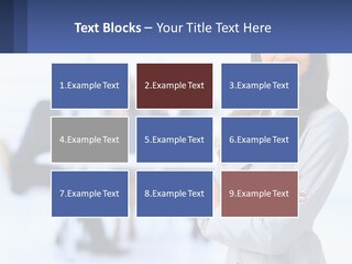 A Woman Standing In Front Of A Group Of People PowerPoint Template