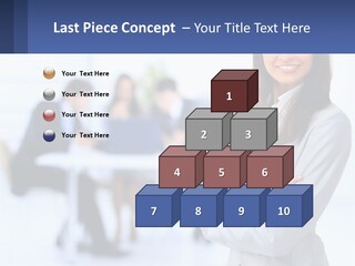 A Woman Standing In Front Of A Group Of People PowerPoint Template