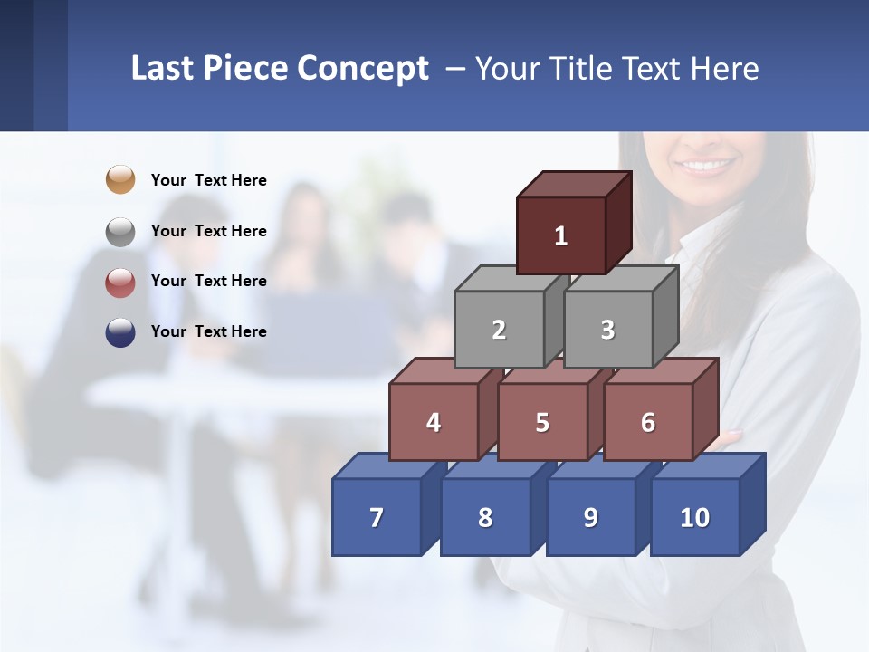 A Woman Standing In Front Of A Group Of People PowerPoint Template