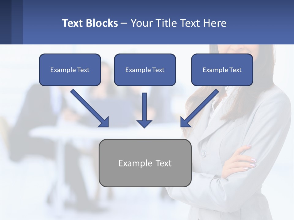 A Woman Standing In Front Of A Group Of People PowerPoint Template