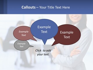 A Woman Standing In Front Of A Group Of People PowerPoint Template