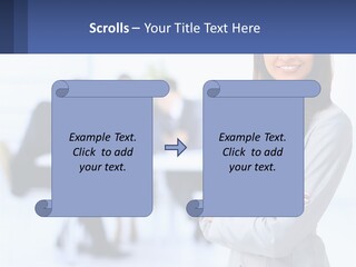 A Woman Standing In Front Of A Group Of People PowerPoint Template