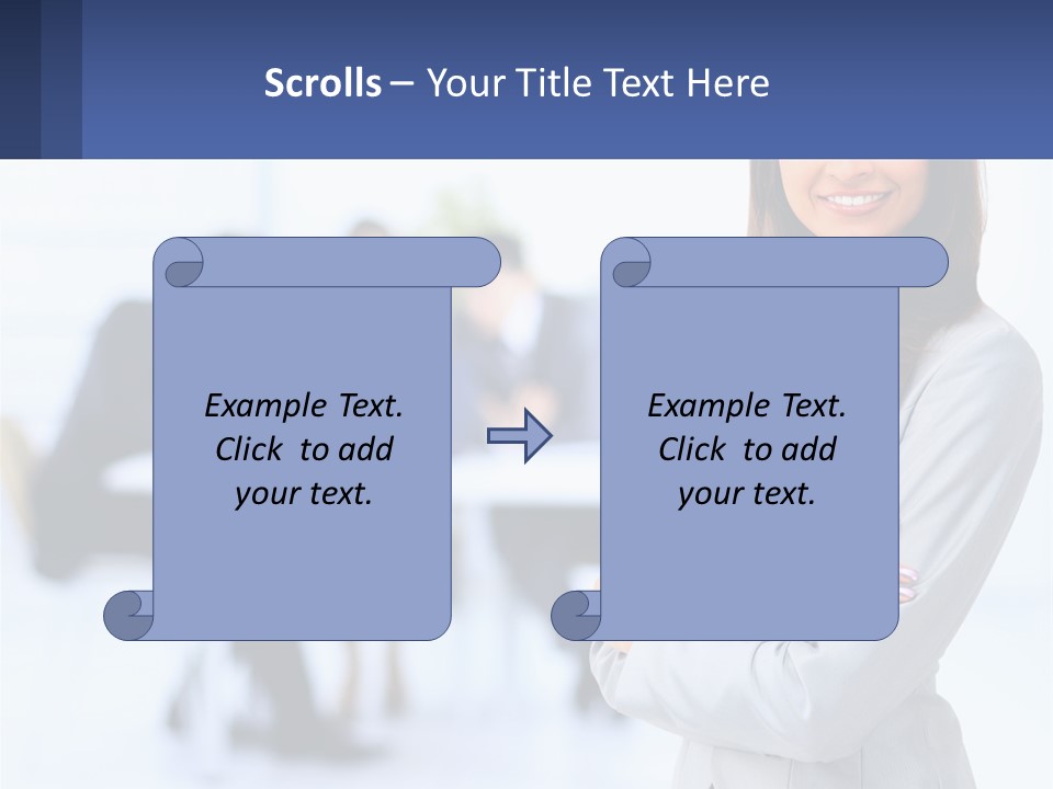 A Woman Standing In Front Of A Group Of People PowerPoint Template