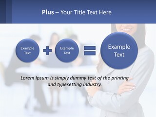 A Woman Standing In Front Of A Group Of People PowerPoint Template