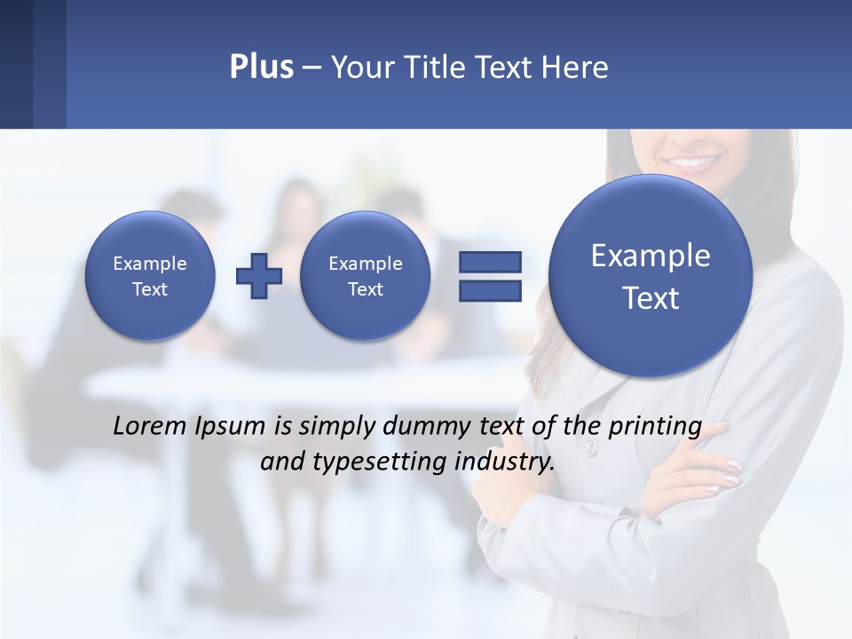 A Woman Standing In Front Of A Group Of People PowerPoint Template
