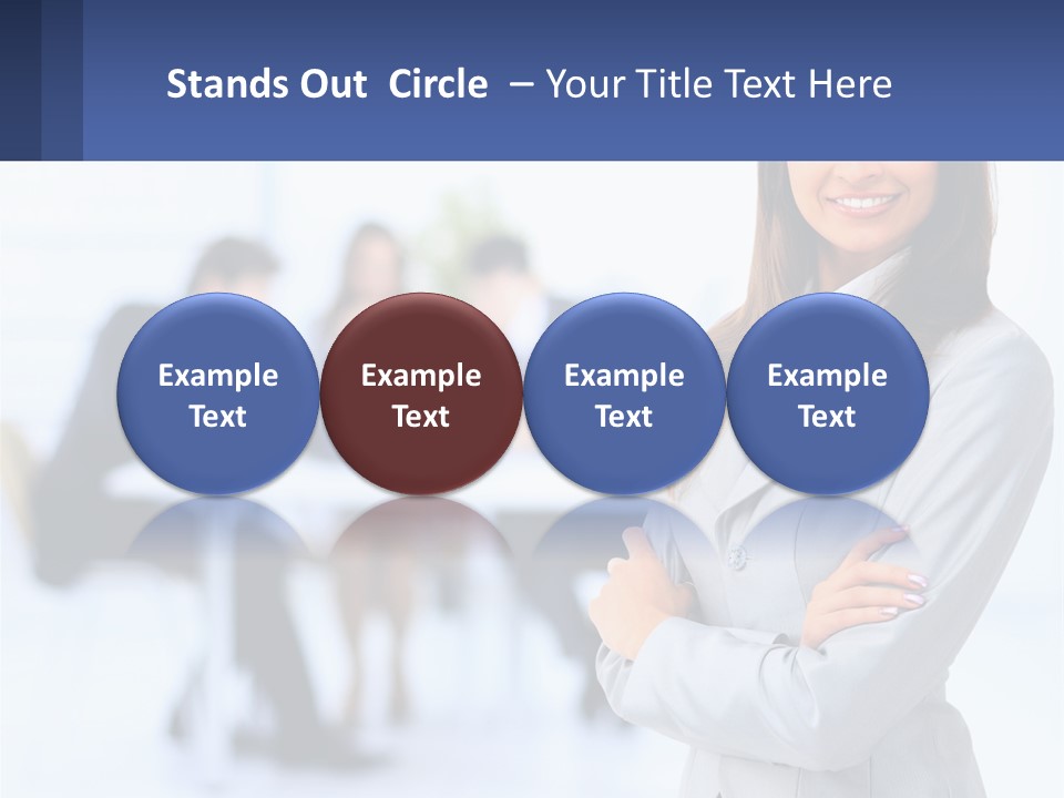 A Woman Standing In Front Of A Group Of People PowerPoint Template
