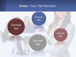 A Woman Standing In Front Of A Group Of People PowerPoint Template