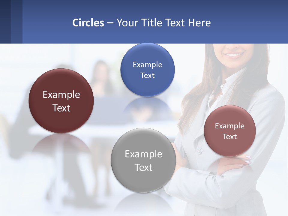 A Woman Standing In Front Of A Group Of People PowerPoint Template
