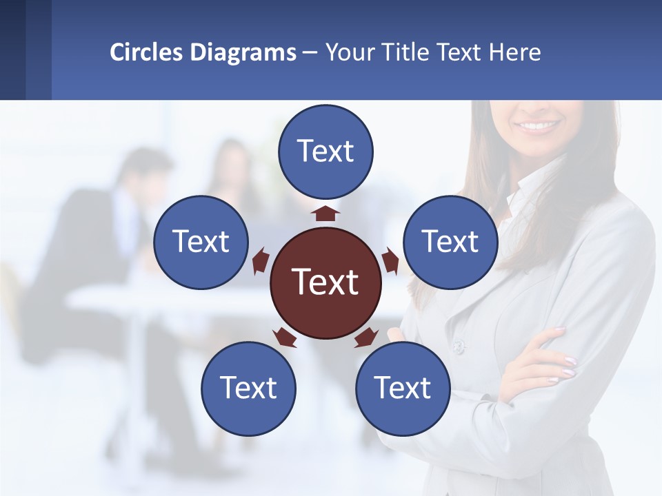 A Woman Standing In Front Of A Group Of People PowerPoint Template