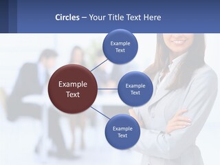 A Woman Standing In Front Of A Group Of People PowerPoint Template