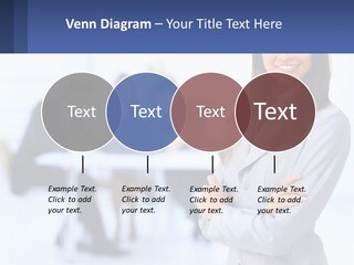 A Woman Standing In Front Of A Group Of People PowerPoint Template