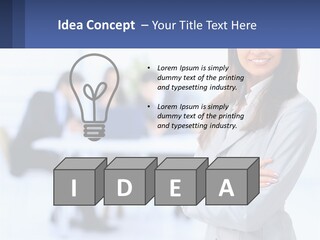 A Woman Standing In Front Of A Group Of People PowerPoint Template