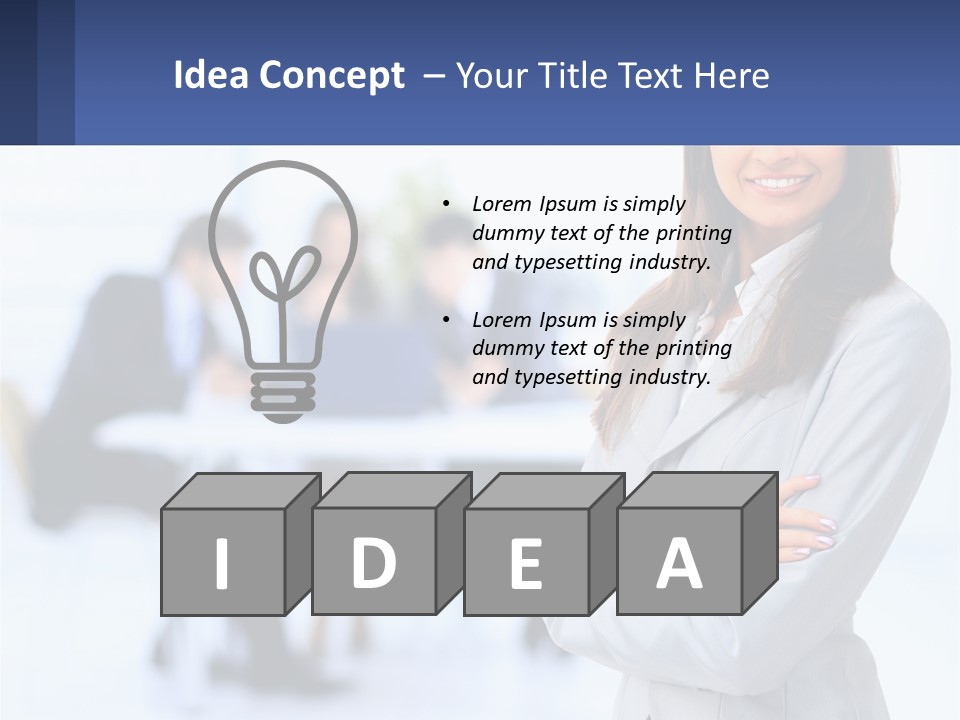 A Woman Standing In Front Of A Group Of People PowerPoint Template