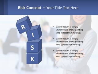 A Woman Standing In Front Of A Group Of People PowerPoint Template