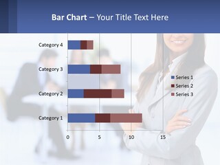 A Woman Standing In Front Of A Group Of People PowerPoint Template
