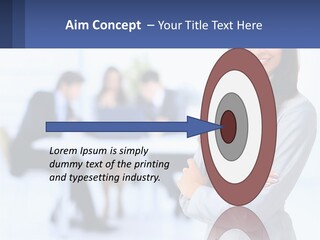 A Woman Standing In Front Of A Group Of People PowerPoint Template