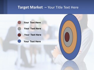 A Woman Standing In Front Of A Group Of People PowerPoint Template