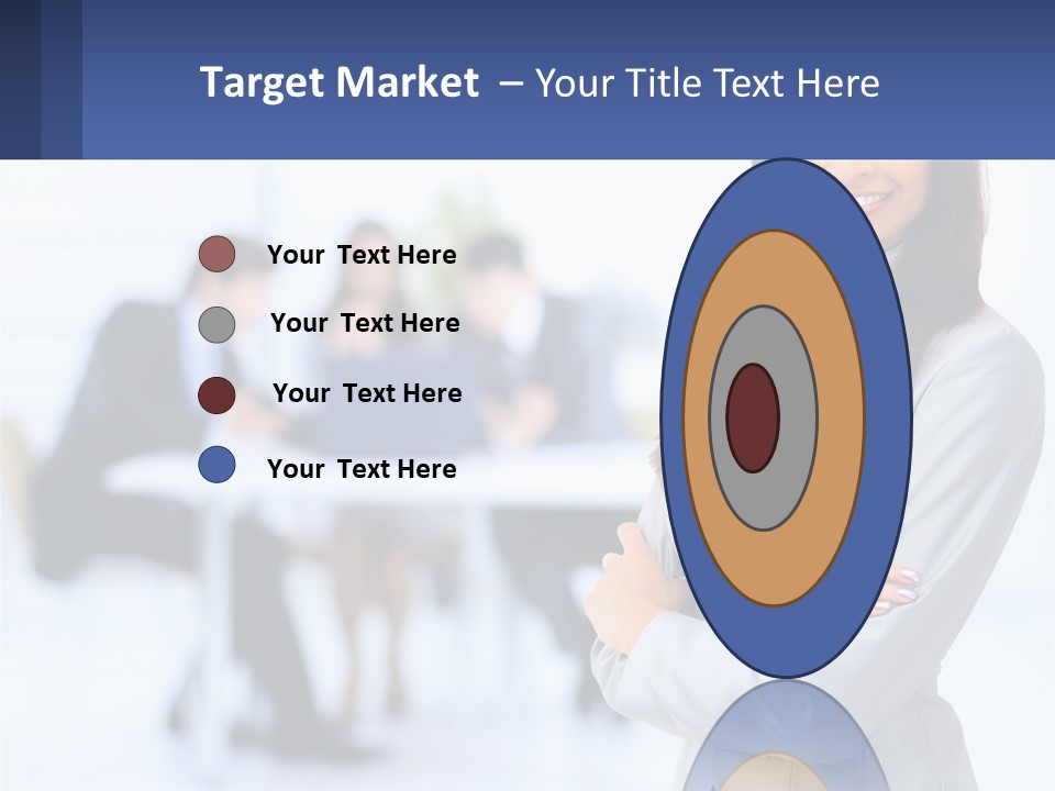 A Woman Standing In Front Of A Group Of People PowerPoint Template