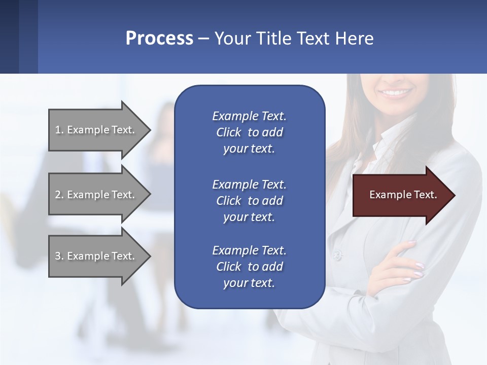 A Woman Standing In Front Of A Group Of People PowerPoint Template