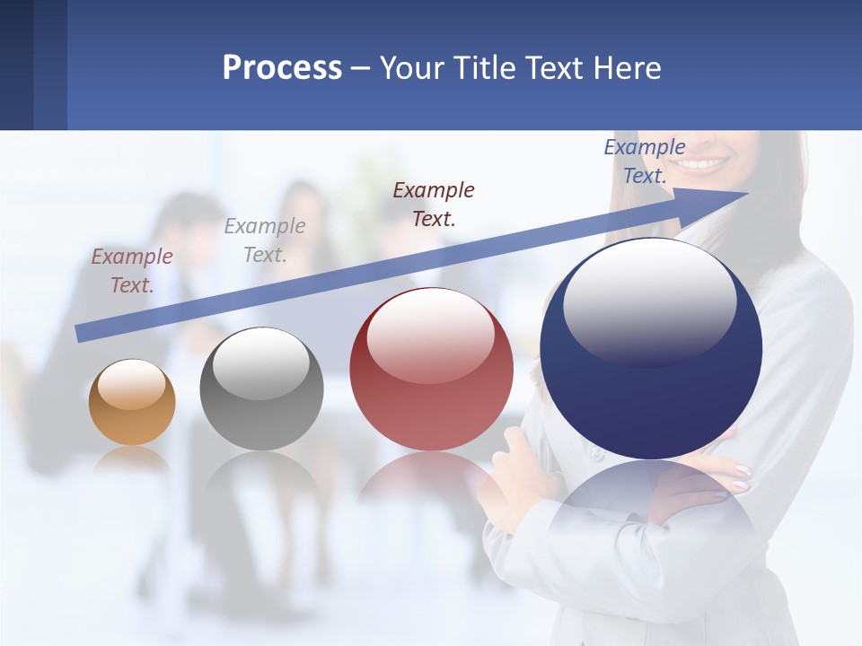 A Woman Standing In Front Of A Group Of People PowerPoint Template