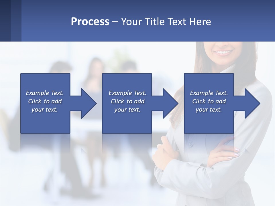 A Woman Standing In Front Of A Group Of People PowerPoint Template