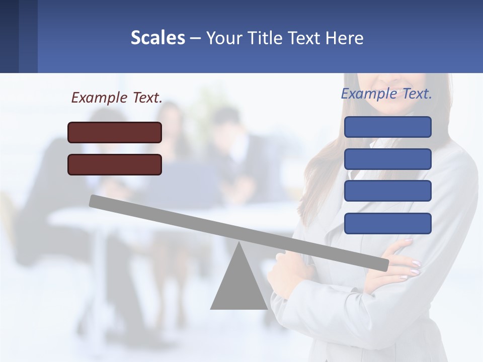A Woman Standing In Front Of A Group Of People PowerPoint Template
