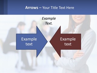 A Woman Standing In Front Of A Group Of People PowerPoint Template