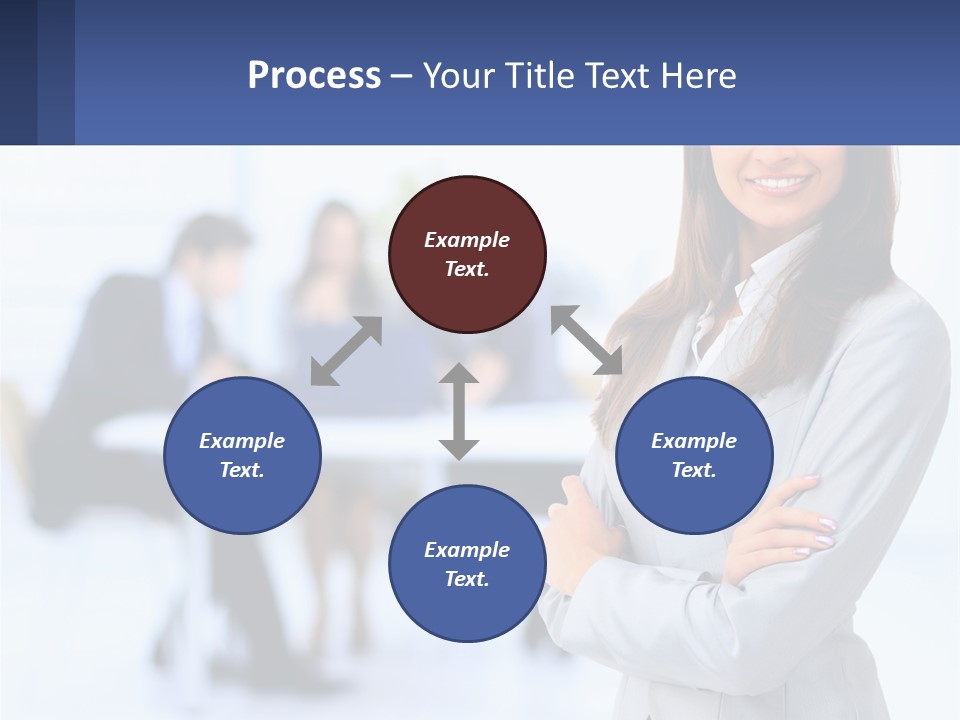 A Woman Standing In Front Of A Group Of People PowerPoint Template