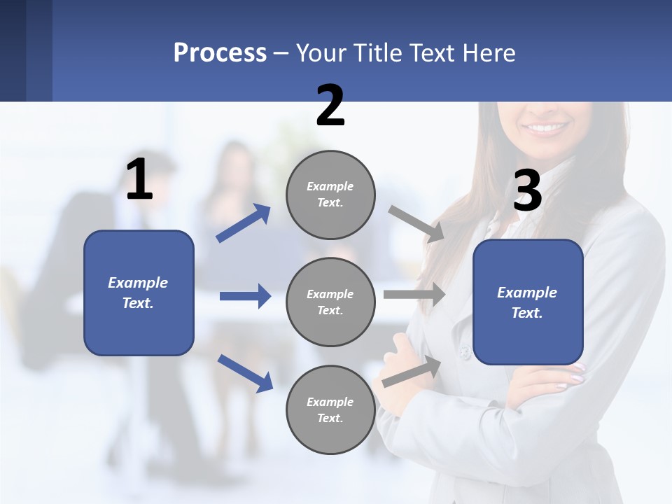 A Woman Standing In Front Of A Group Of People PowerPoint Template