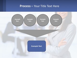 A Woman Standing In Front Of A Group Of People PowerPoint Template
