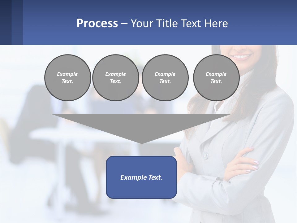 A Woman Standing In Front Of A Group Of People PowerPoint Template