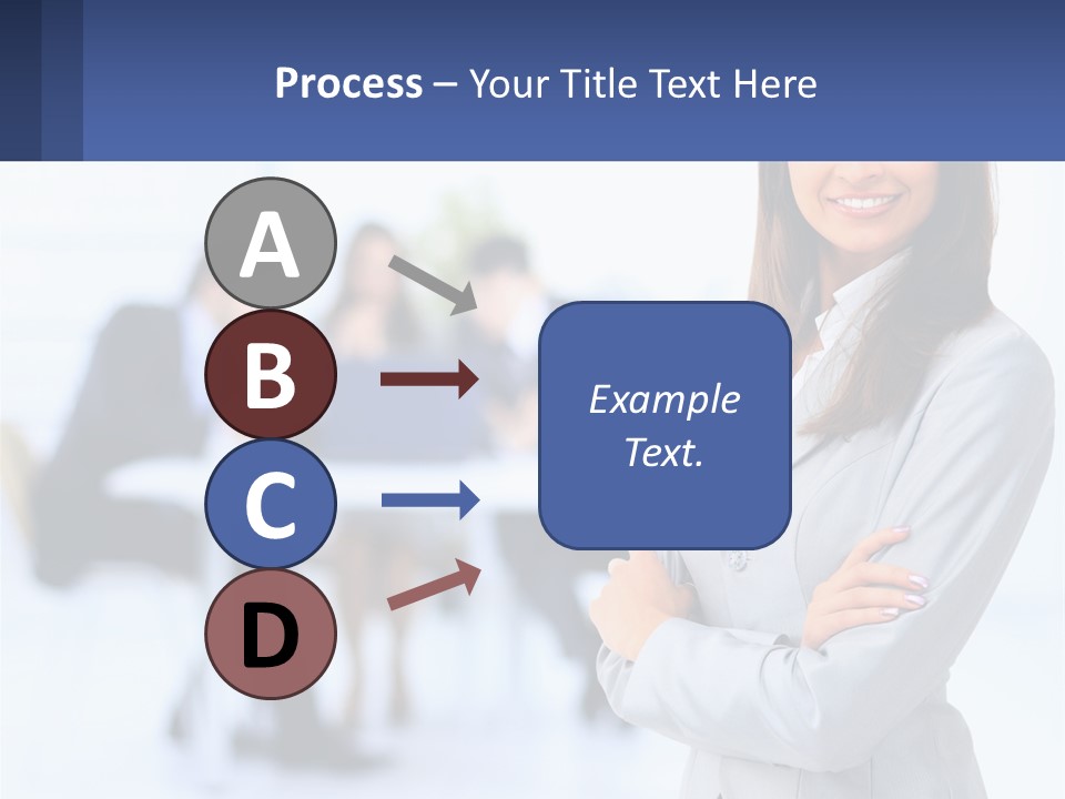 A Woman Standing In Front Of A Group Of People PowerPoint Template