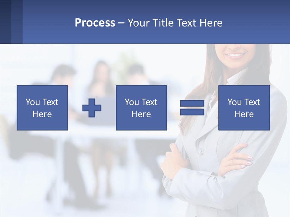 A Woman Standing In Front Of A Group Of People PowerPoint Template