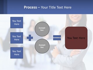 A Woman Standing In Front Of A Group Of People PowerPoint Template