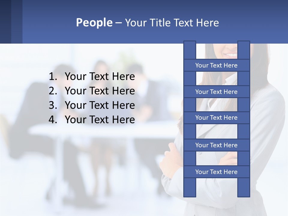 A Woman Standing In Front Of A Group Of People PowerPoint Template