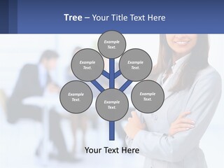A Woman Standing In Front Of A Group Of People PowerPoint Template