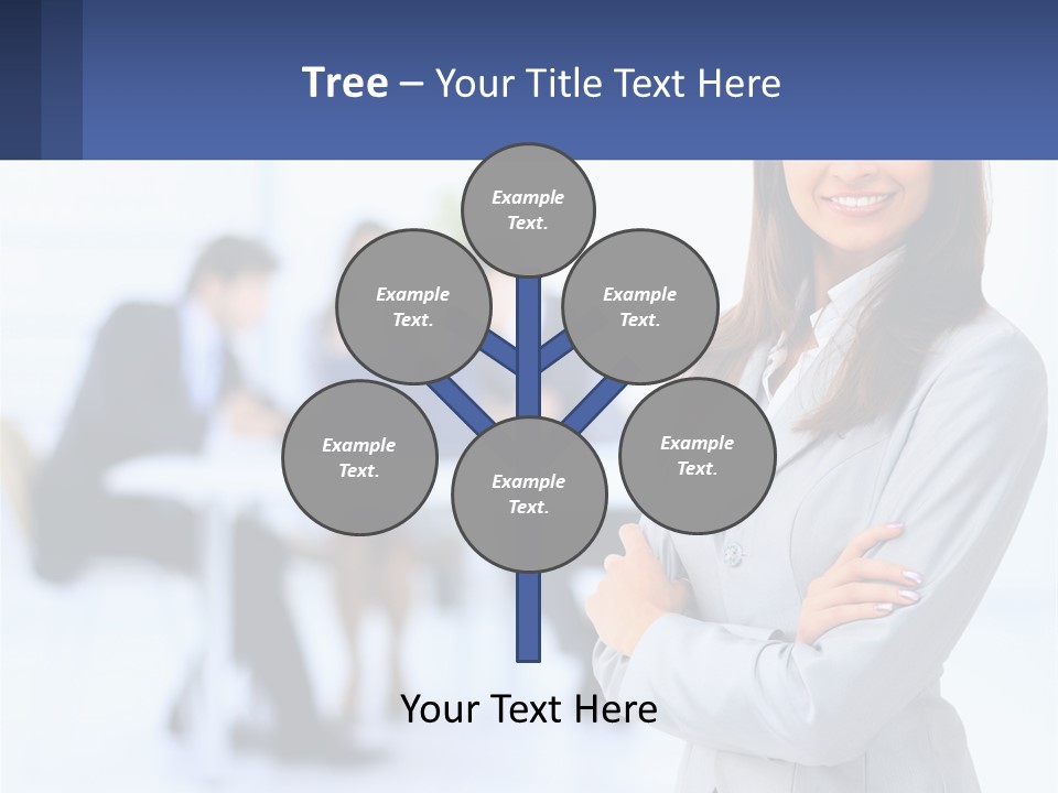 A Woman Standing In Front Of A Group Of People PowerPoint Template