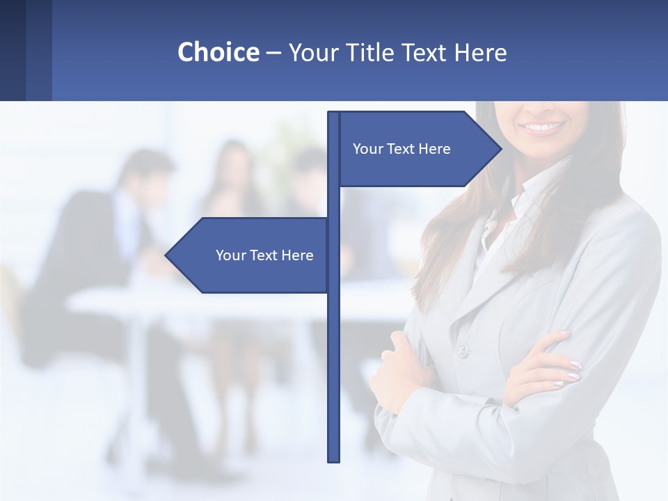 A Woman Standing In Front Of A Group Of People PowerPoint Template