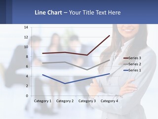A Woman Standing In Front Of A Group Of People PowerPoint Template