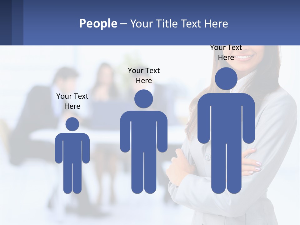 A Woman Standing In Front Of A Group Of People PowerPoint Template