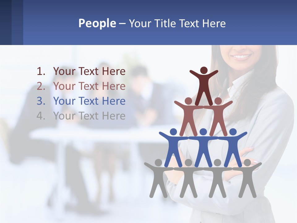 A Woman Standing In Front Of A Group Of People PowerPoint Template