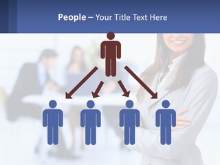 A Woman Standing In Front Of A Group Of People PowerPoint Template