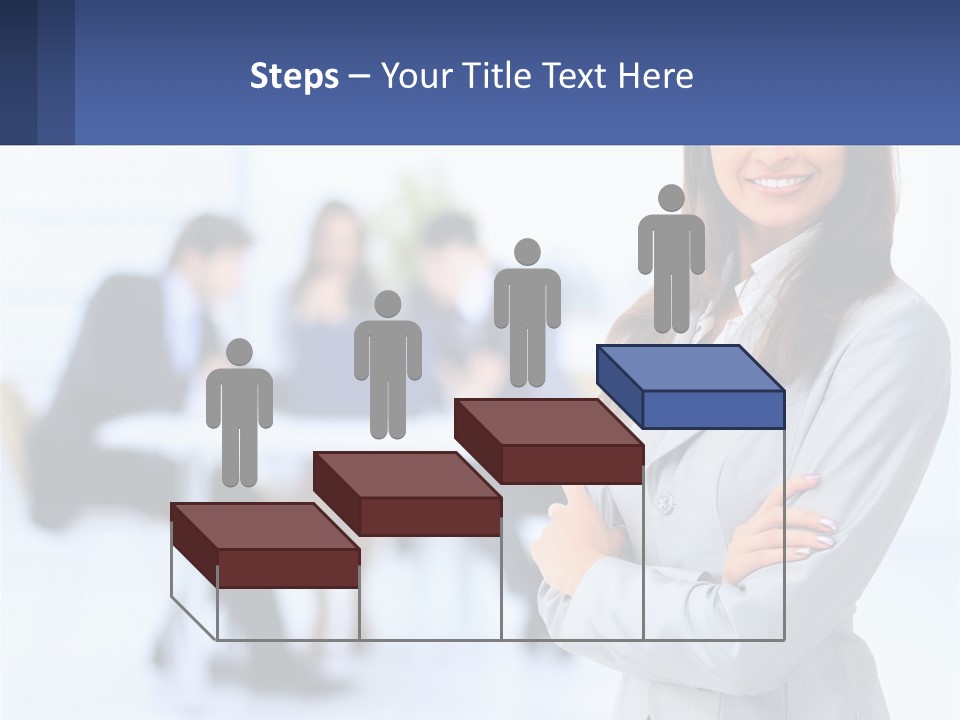 A Woman Standing In Front Of A Group Of People PowerPoint Template