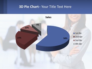 A Woman Standing In Front Of A Group Of People PowerPoint Template