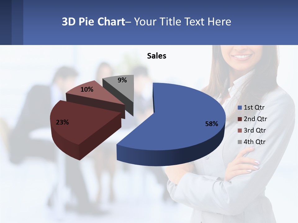 A Woman Standing In Front Of A Group Of People PowerPoint Template
